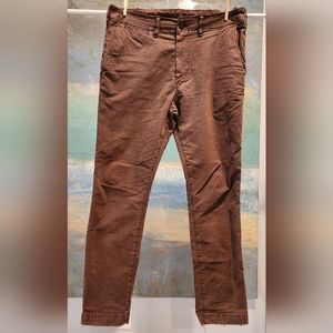 Mens American Eagle flex pant slim 34x32 Brown